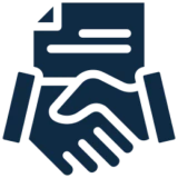 Business deal handshake graphic