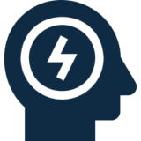 Brainstorming concept icon in profile view